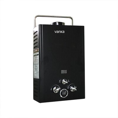 Черный портативный водонагреватель без резервуара на СПГ 12L ️ мгновенная горячая вода с дымовым выхлопом