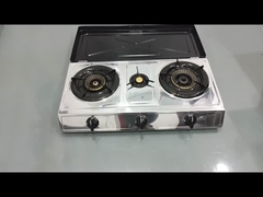 Портативный 3 горелки из нержавеющей стали Столовая плитка Газовая печь Покрытие Кухня Использование